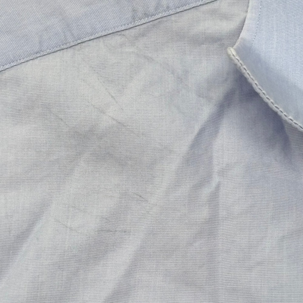 Sid Mashburn End-on-End Dress Shirt Men M Blue Cotton Spread Collar Pocket - Picture 2 of 8